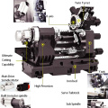 5 ejes CNC Torning Center HT6 Procesamiento preciso Huso Dual Huso Automático Torreta impulsada por la potencia de 12 estaciones